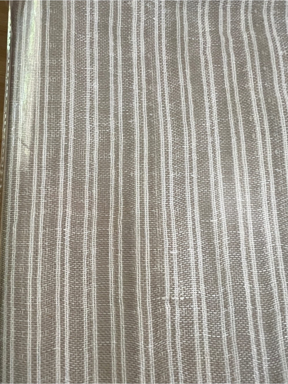 NWT - Villa 75% linen 25% cotton pillow covers / cases PAIR tan stripe - Picture 9 of 10